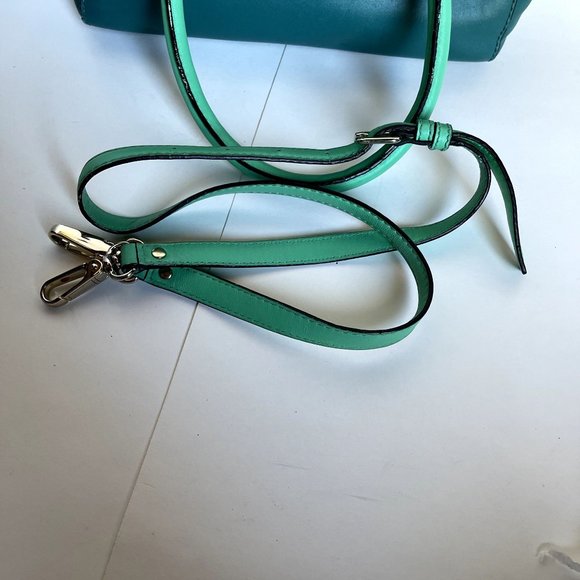 Kate Spade colorblock emerald satchel Catherine Street Joanie green leather cros - Picture 10 of 10